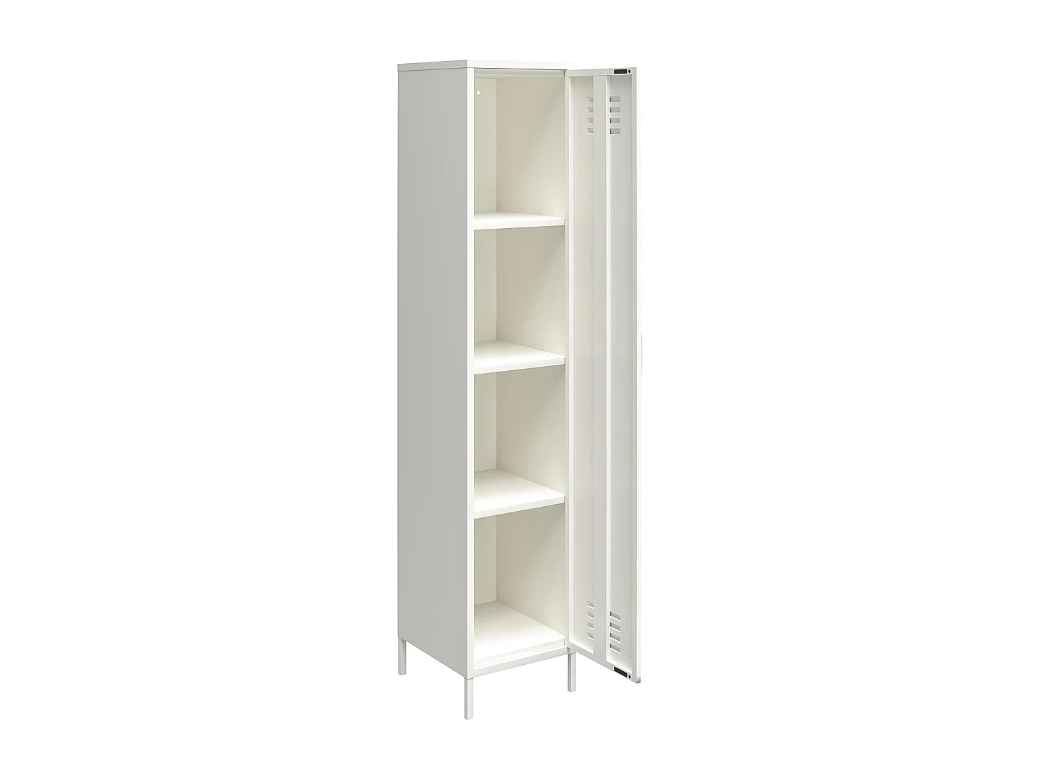 Mission District | Armoire vestiaire à 1 porte en métal blanc