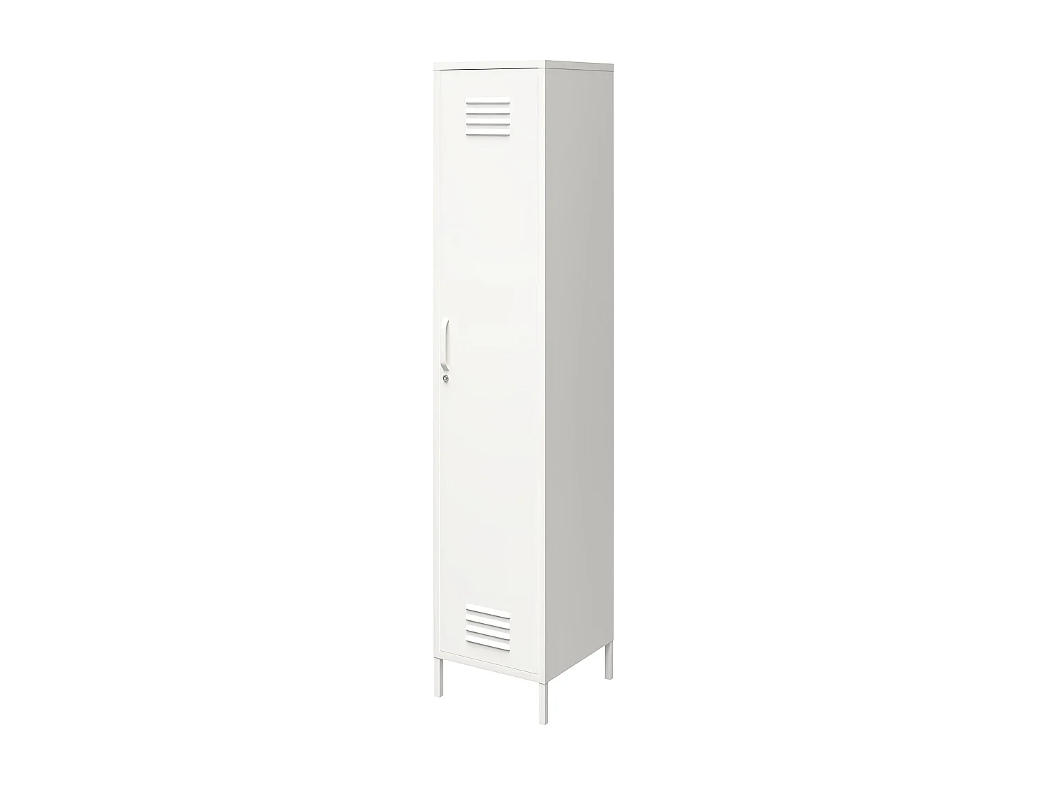 Mission District | Armoire vestiaire à 1 porte en métal blanc