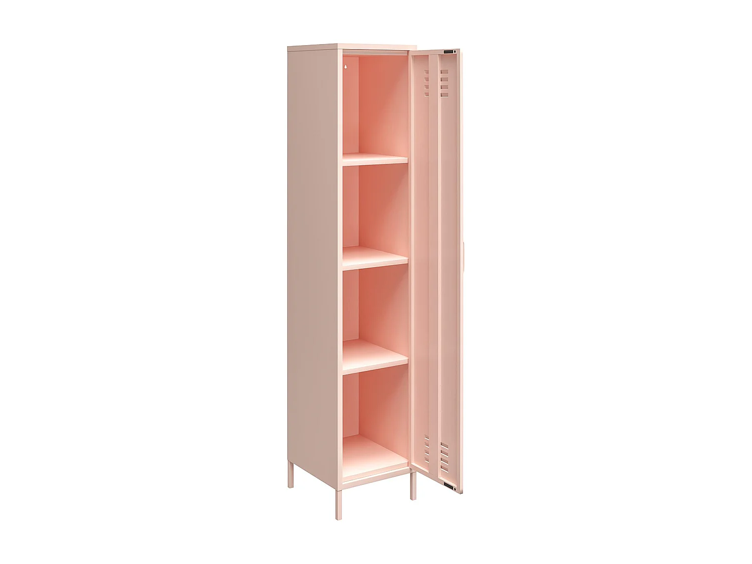 Mission District | Armoire vestiaire à 1 porte en métal rose