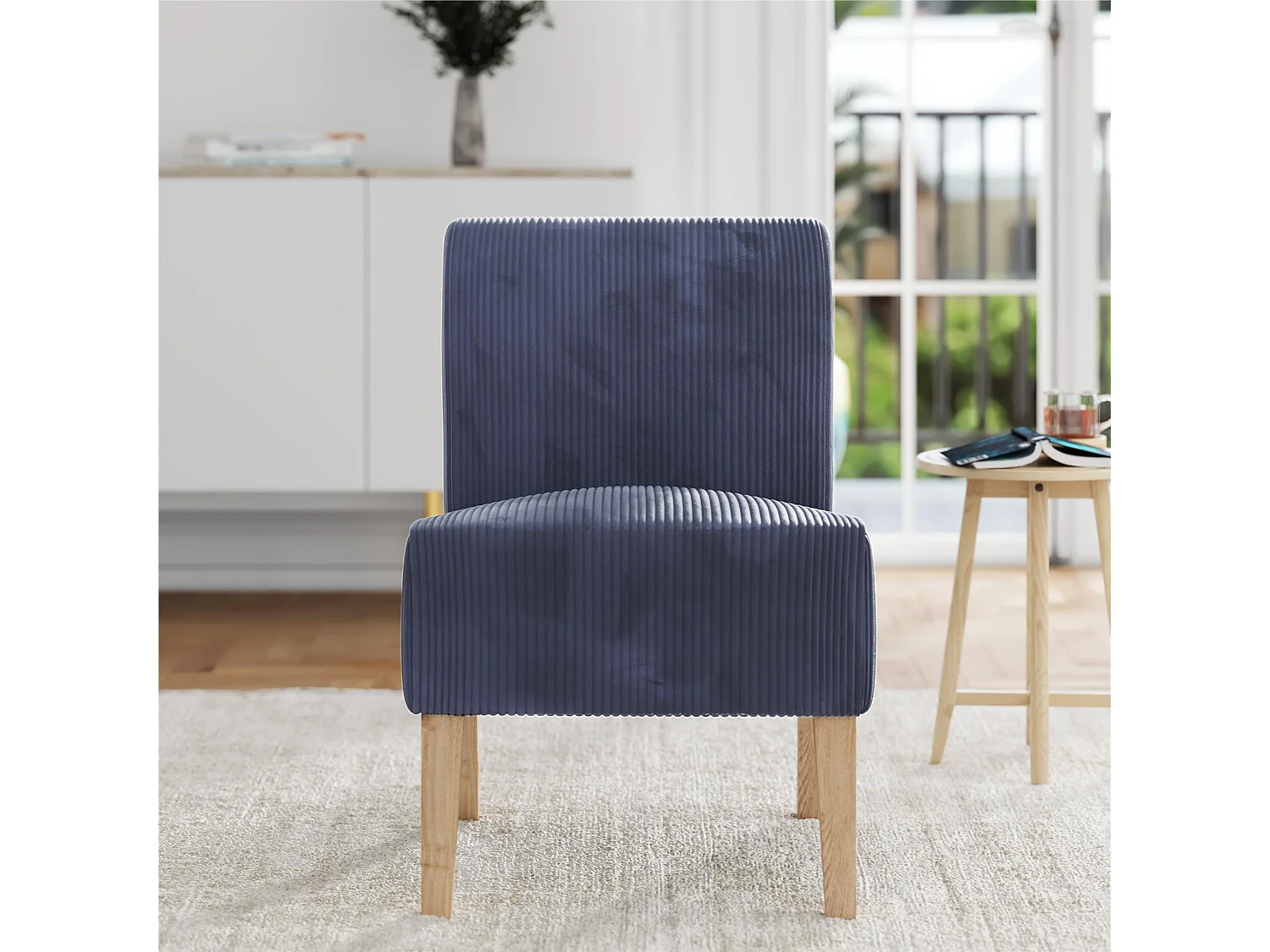 Hazen | Fauteuils en tissu bleu marine