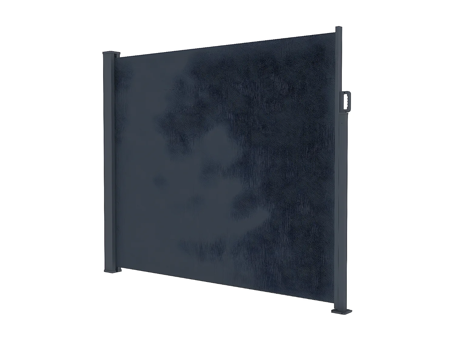 Uittrekbaar aluminium en polyester buiten windscherm - 300 x 160 cm - Grijs