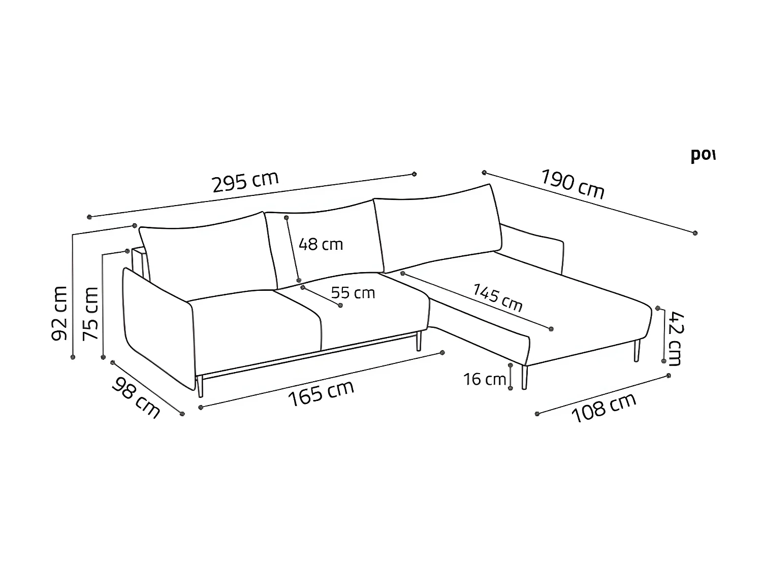 Canapé d'angle convertible LAMBIA en tissu bouclette gris clair