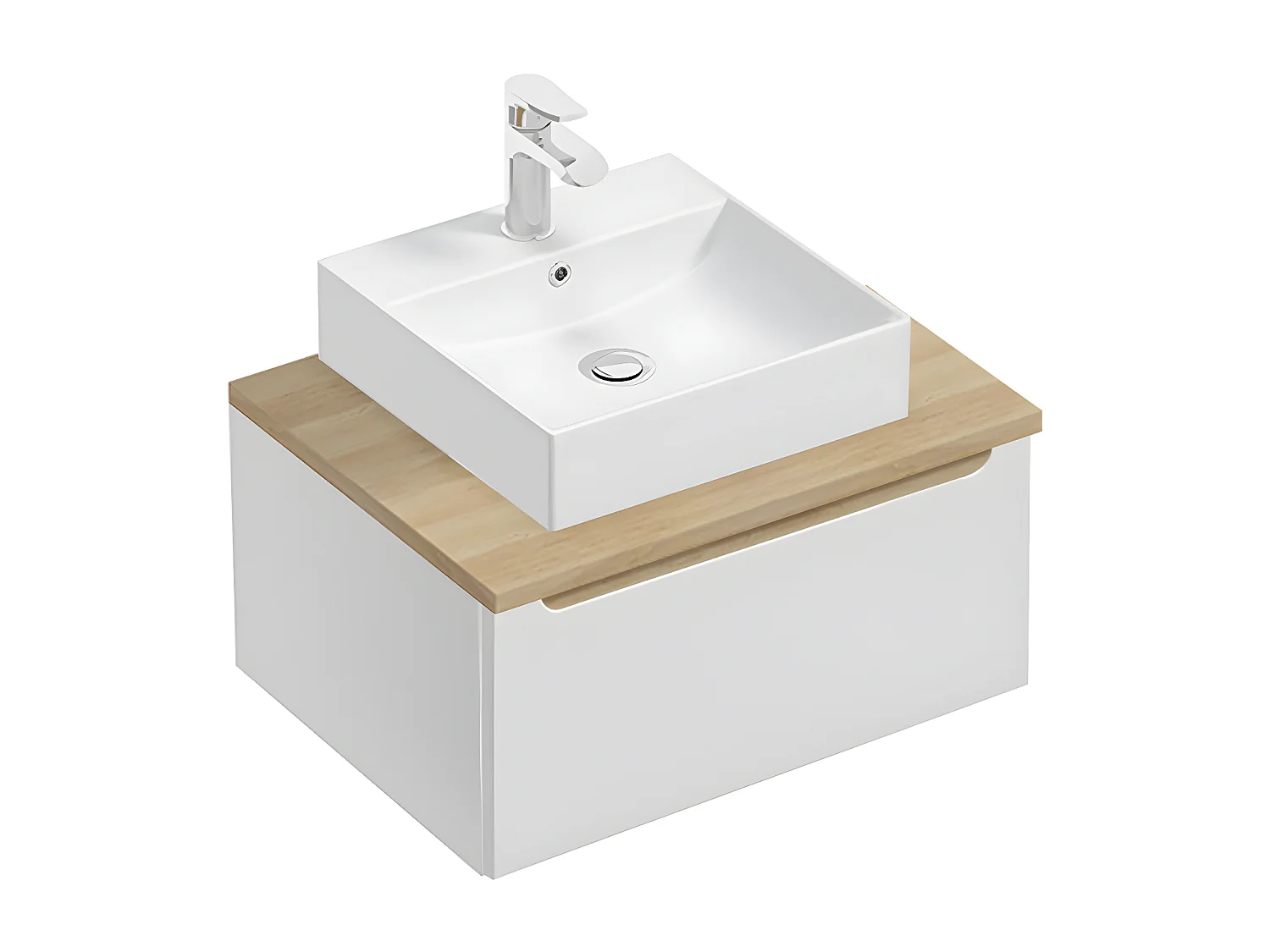 Set di mobili da bagno con lavabo Livia bianco 60cm