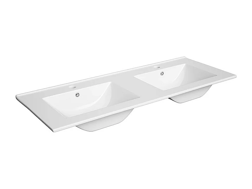 Set di mobili da bagno doppio lavabo Livia bianco 120cm