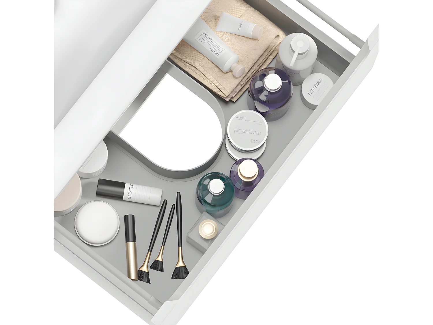 Set di mobili da bagno con lavabo Livia bianco 80cm