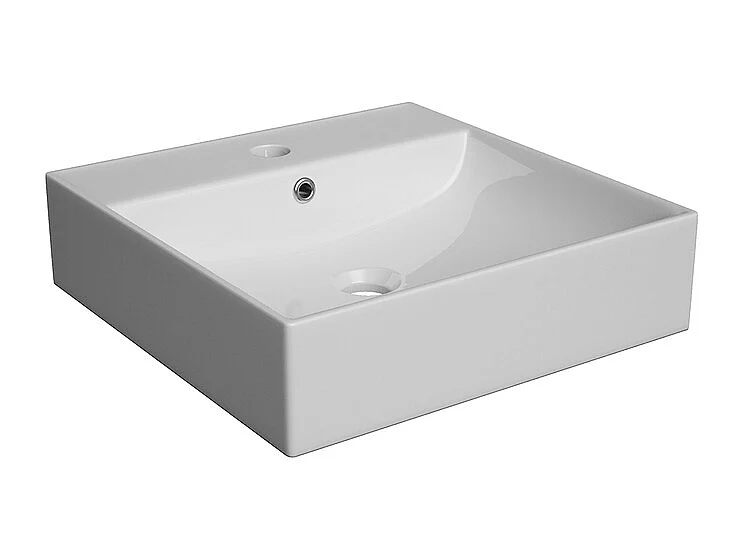 Ensemble meuble simple vasque 60cm 2 tiroirs et colonne Livia Blanc et Bois