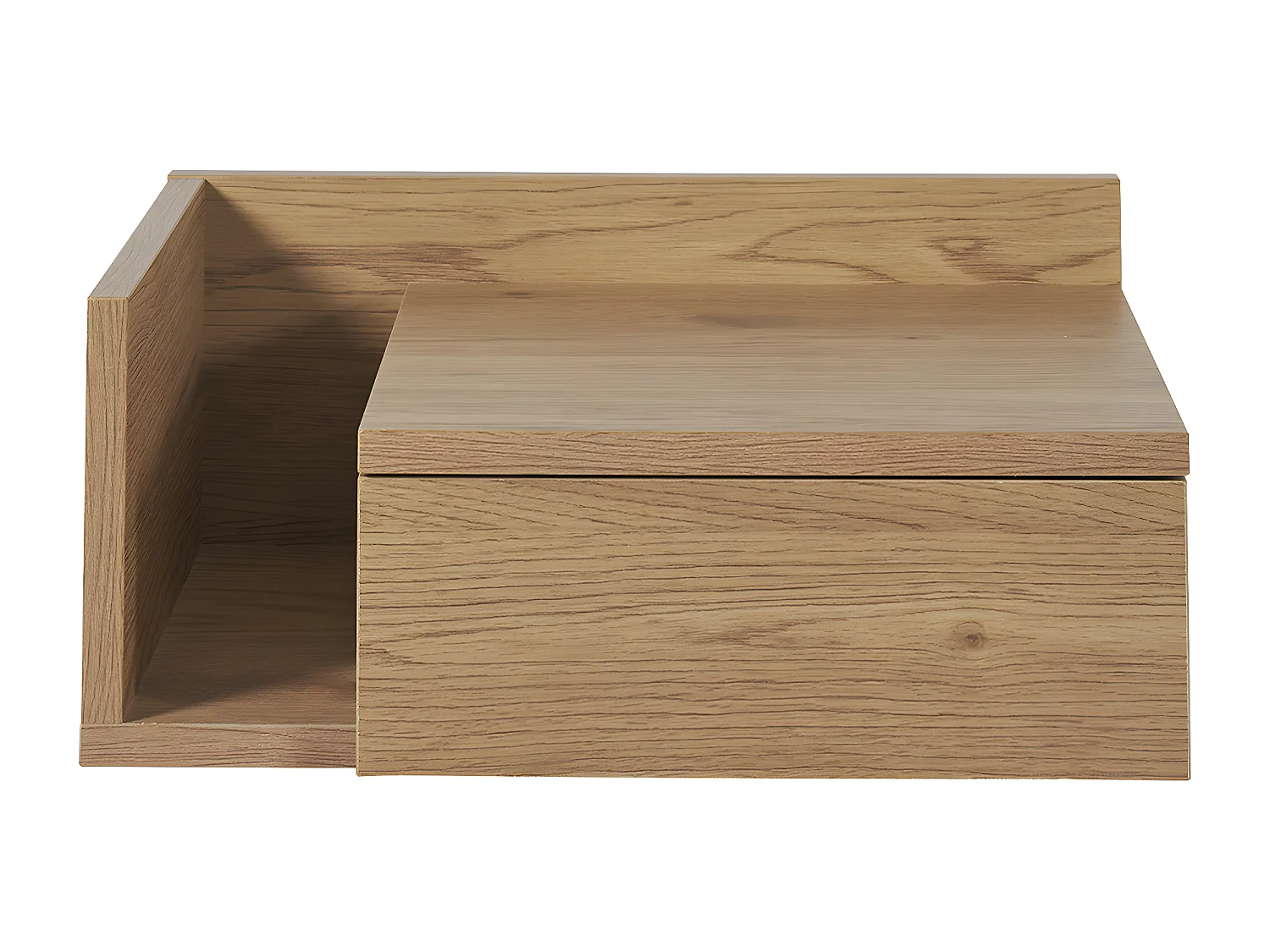 Comodino pensile finitura legno rovere chiaro con cassetto NASTY