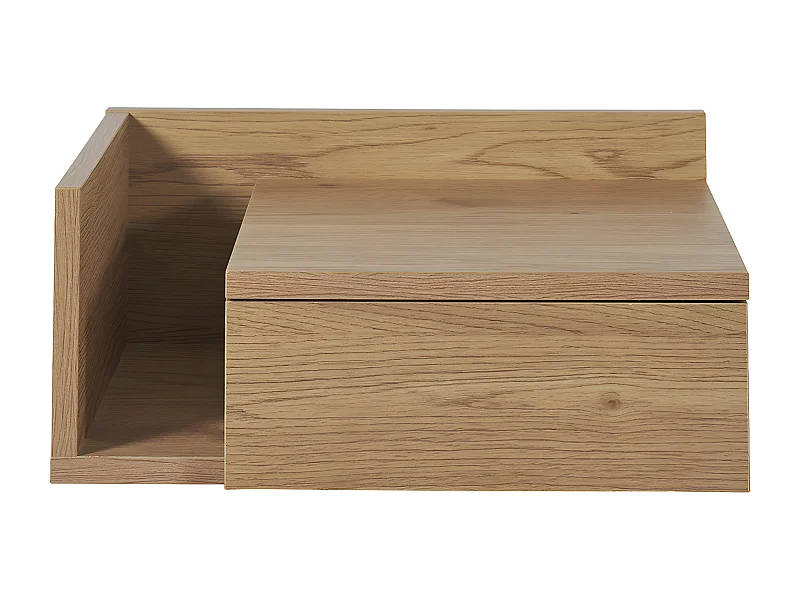 Table de chevet murale finition bois chêne clair avec tiroir NASTY