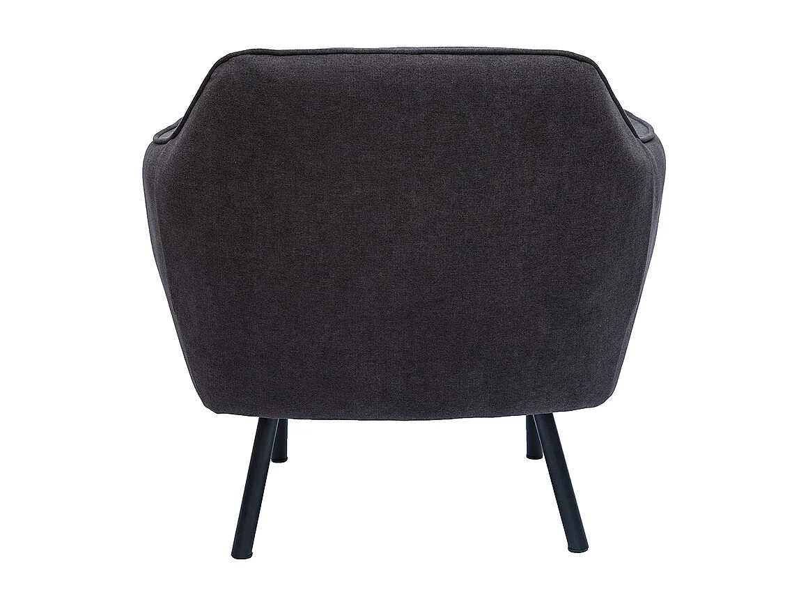 Poltrona design tessuto effetto velluto grigio scuro LAURENS