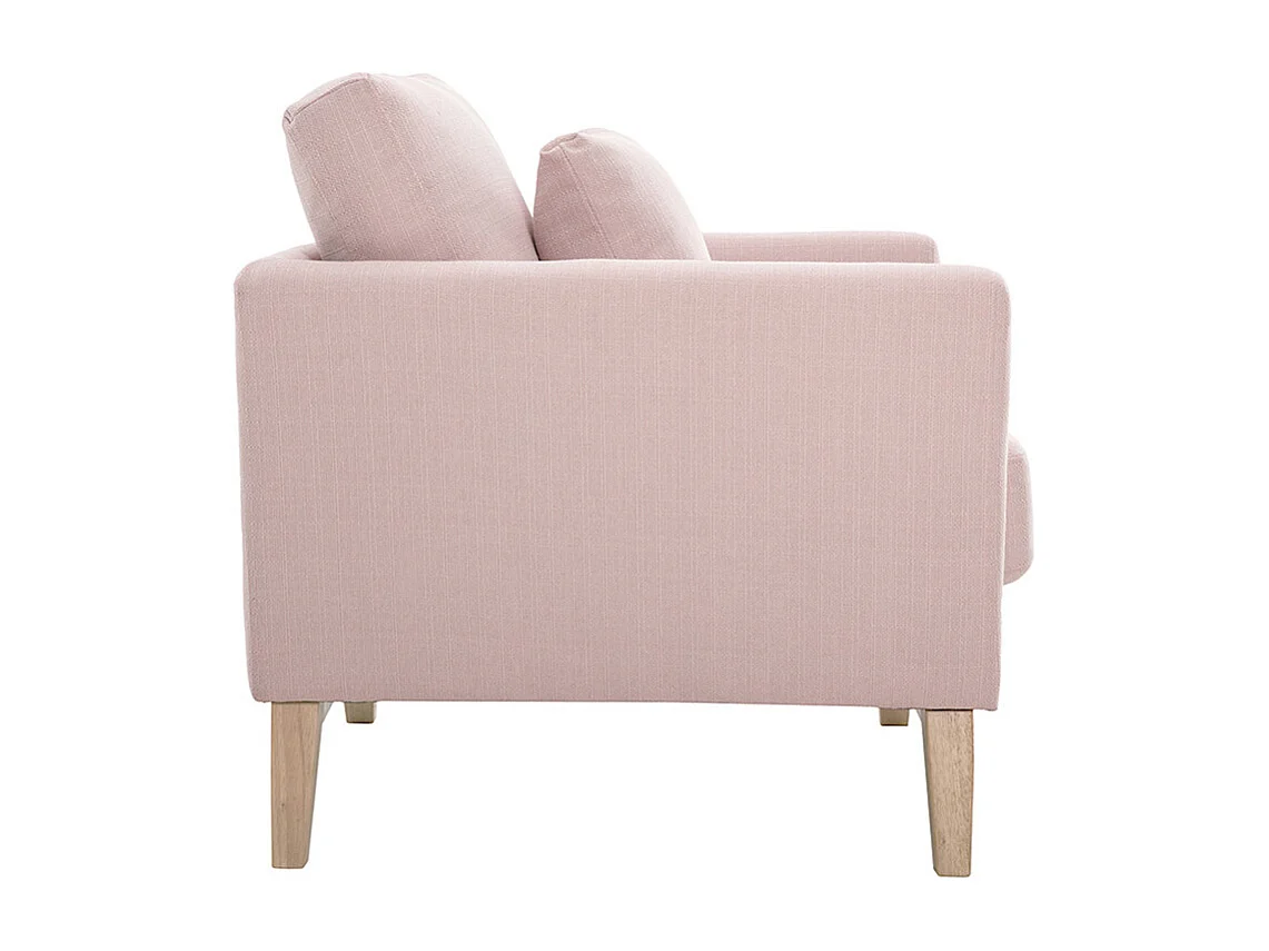 Sillón nórdico desenfundable de tela rosa OSLO