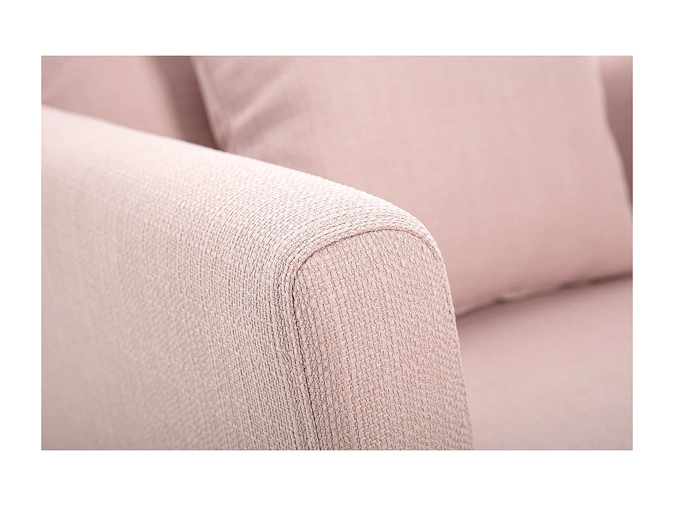 Sillón nórdico desenfundable de tela rosa OSLO