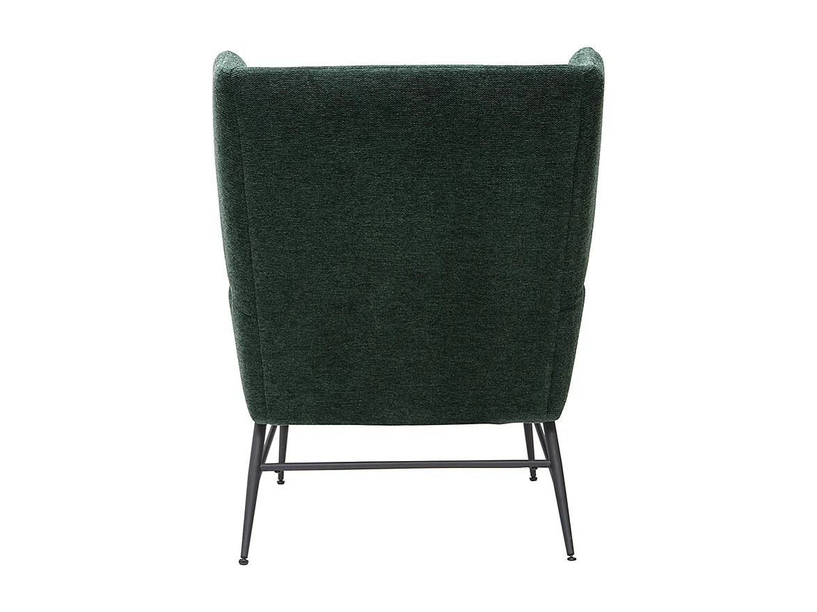 Designer-Stoffsessel aus grünem strukturiertem Samtstoff COME