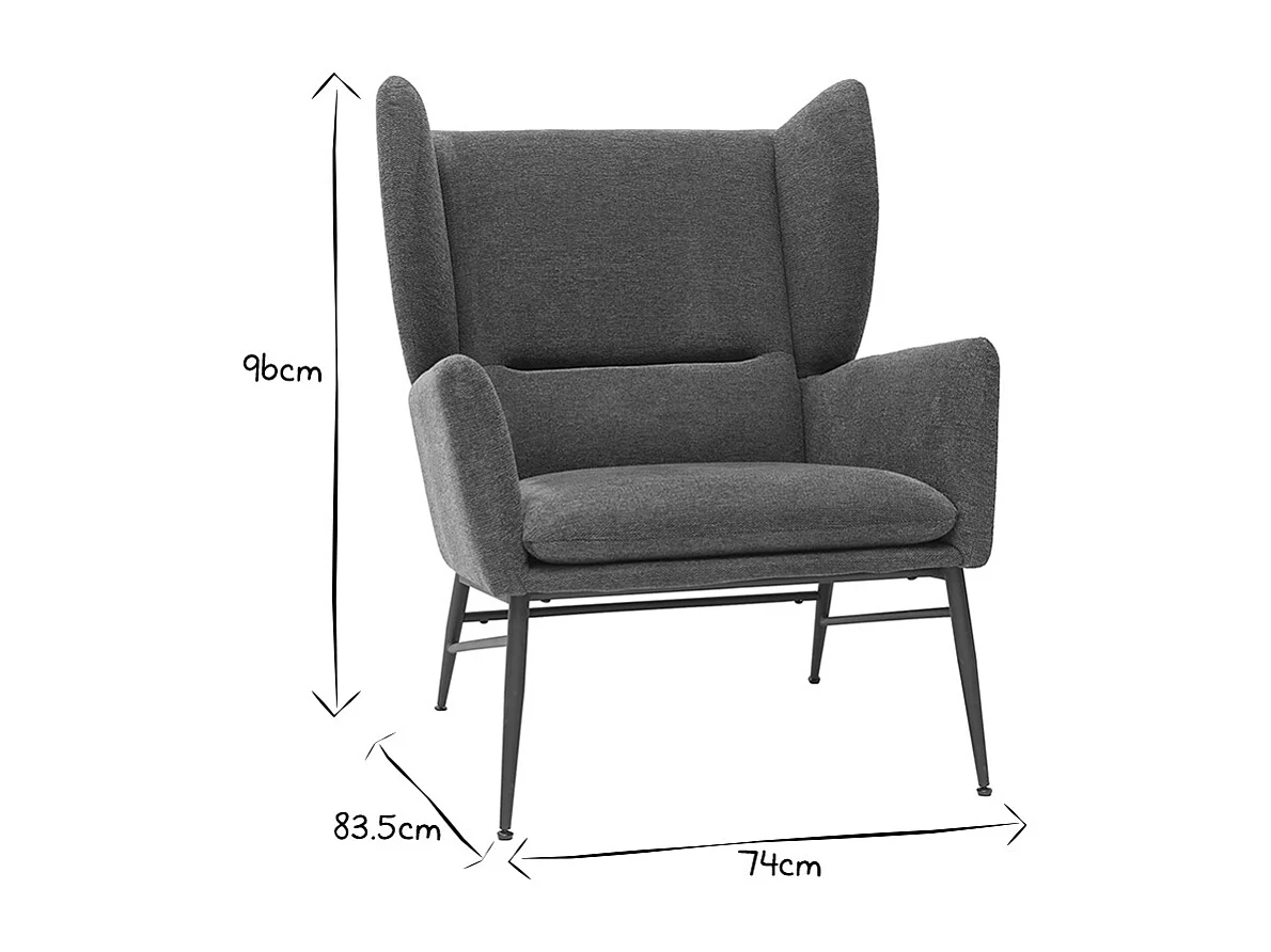 Designer-Stoffsessel aus grünem strukturiertem Samtstoff COME