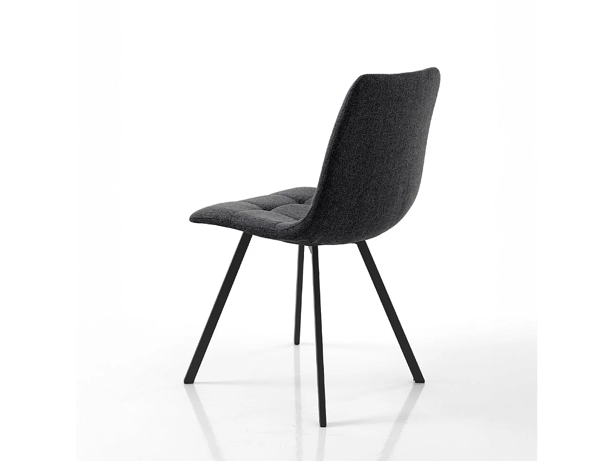 Set di 4 sedie imbottita JANE ANTHRACITE