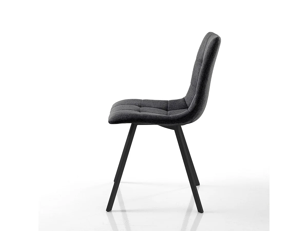 Set di 4 sedie imbottita JANE ANTHRACITE