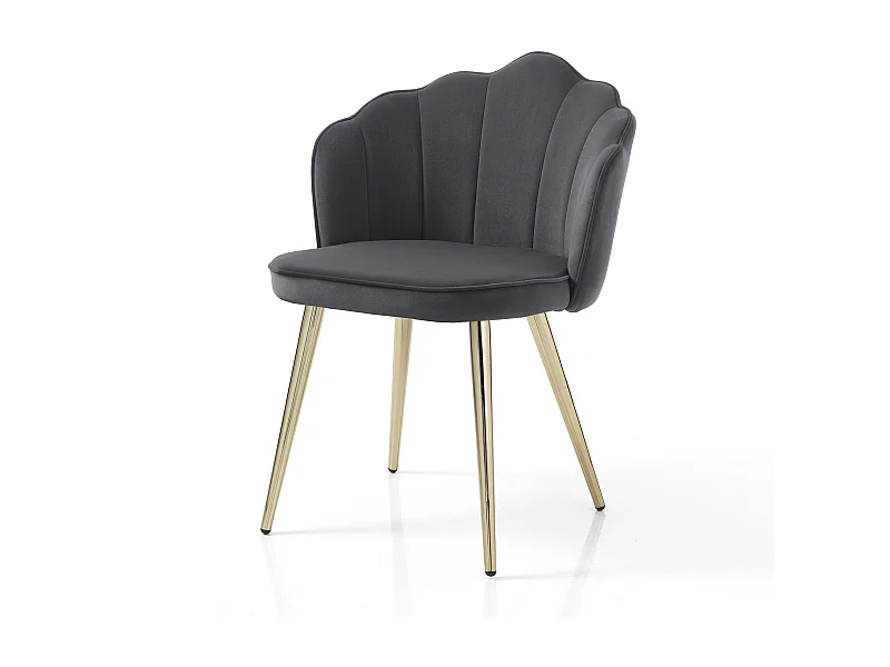 Lot de 4 chaises LINNY GREY