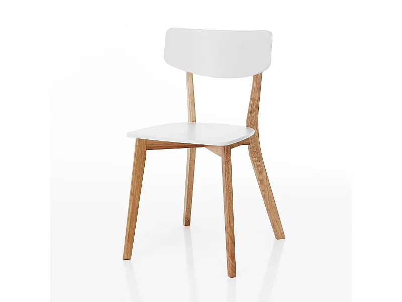 Set di 2 sedie TOKYO WHITE / WOOD