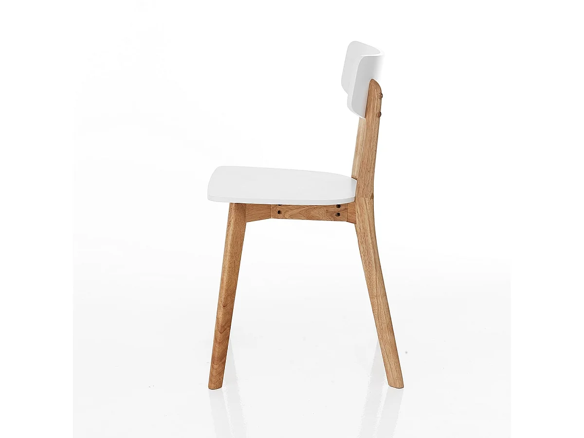Lot de 2 chaises TOKYO WHITE / WOOD