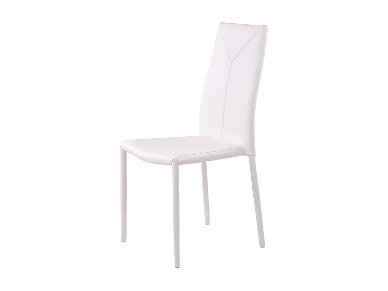 Lot de 4 chaises CHARMY WHITE