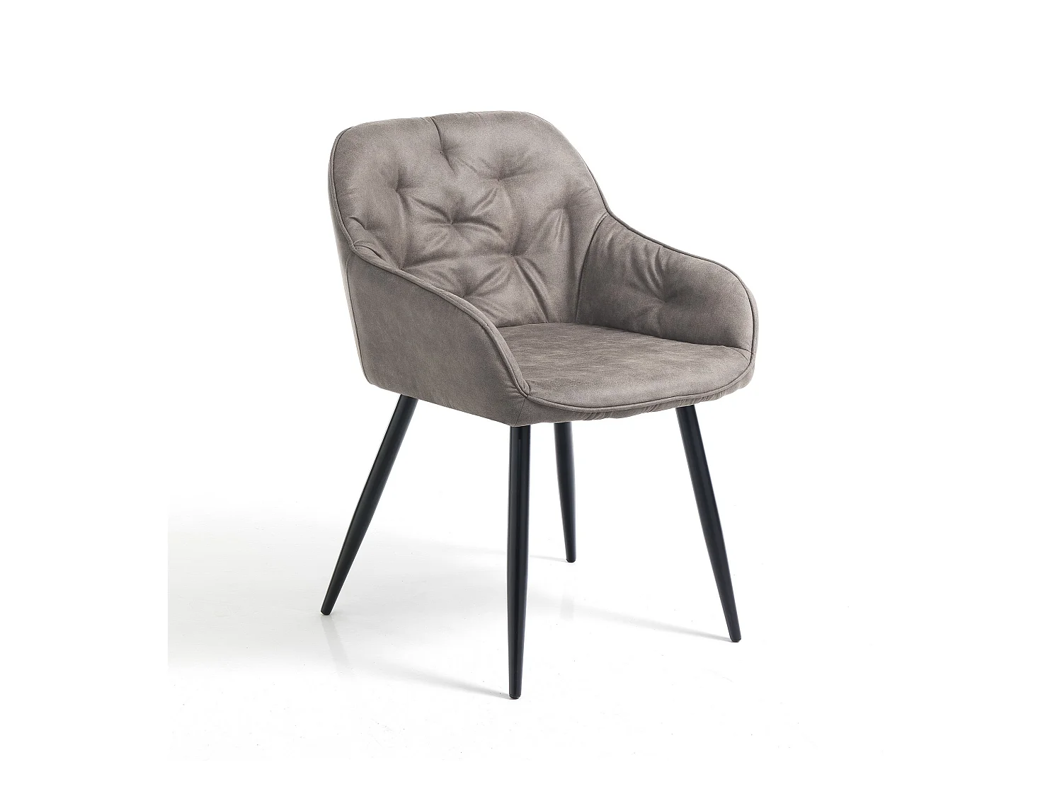 Lot de 2 chaises tapissée QUEEN GREY