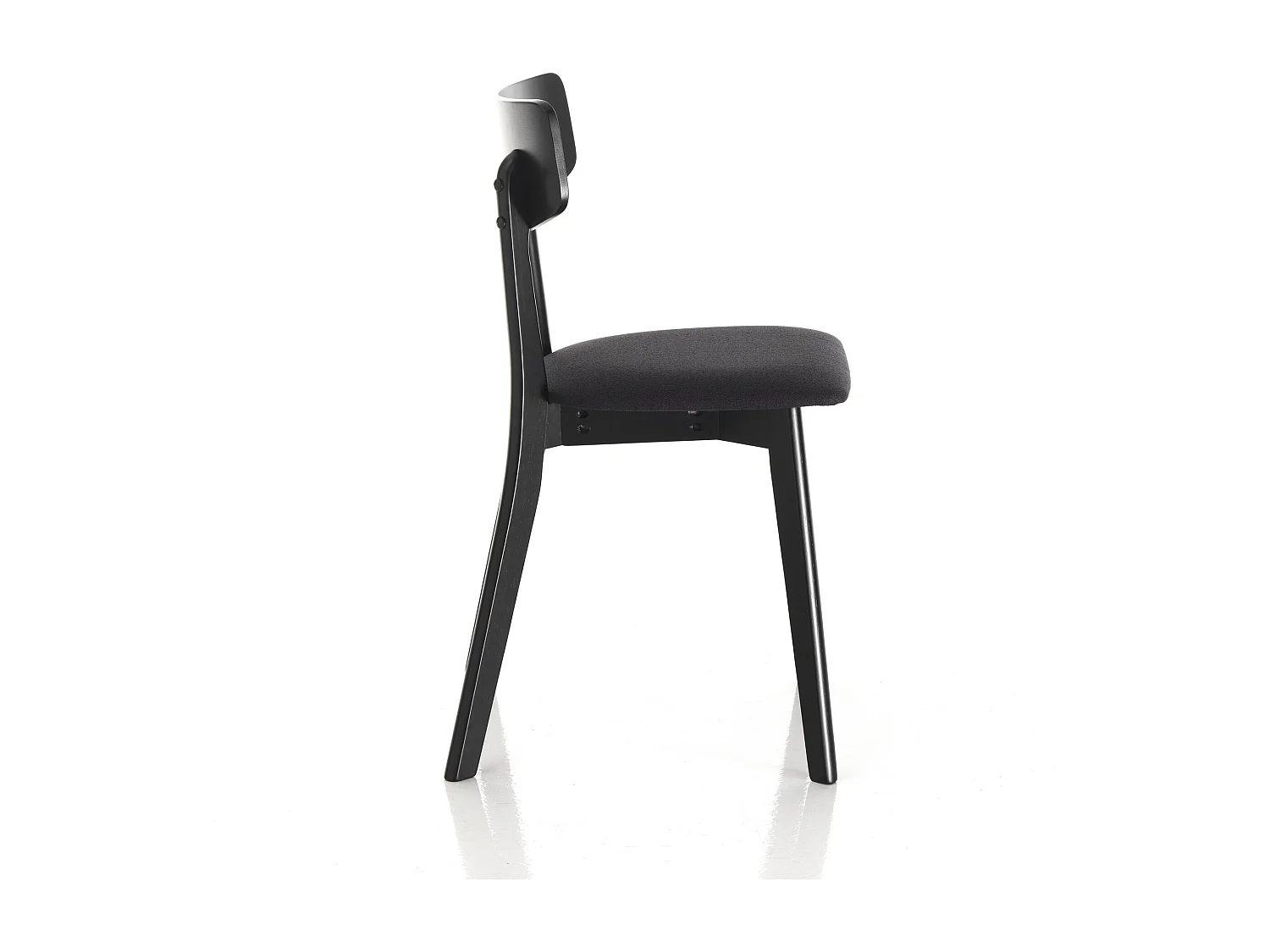 Juego de 2 sillas de madera maciza tapizadas para cocina y comedor Tokyo - Negro