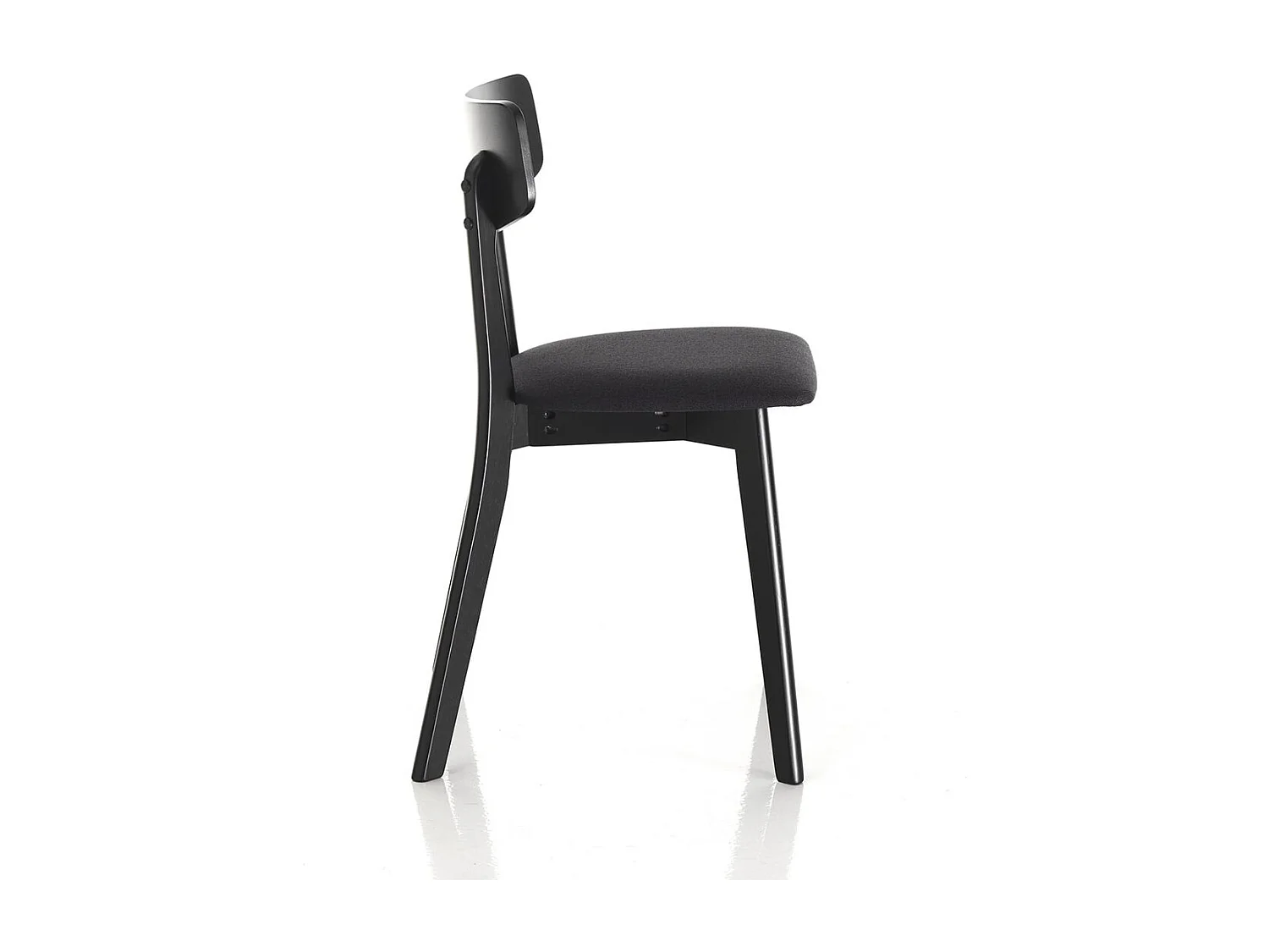 Juego de 2 sillas de madera maciza tapizadas para cocina y comedor Tokyo - Negro