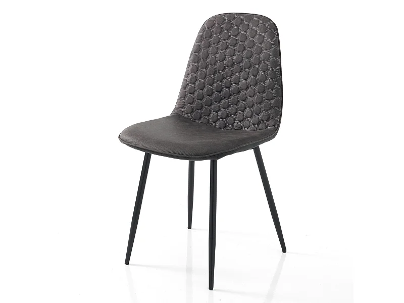 Lot de 4 chaises GRIS SALÉ