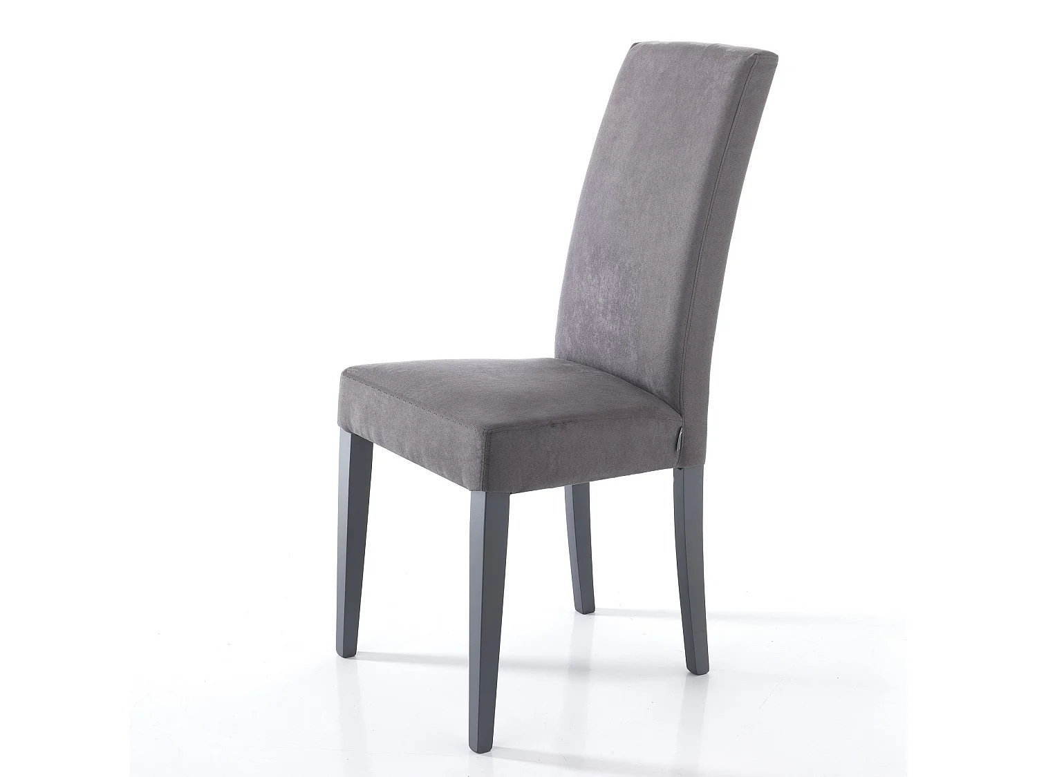 2 Sillas tapizadas de microfibra para comedor Made in Italy Midland - Gris