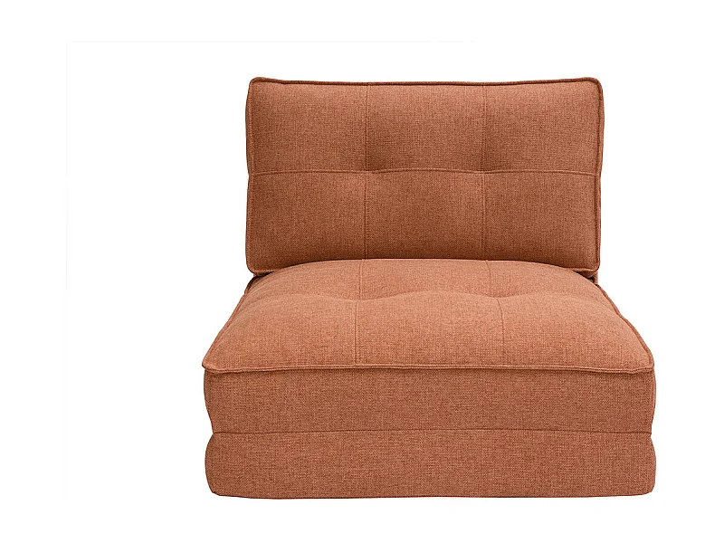 Sillón cama de 1 plaza de tela terracota SALLY