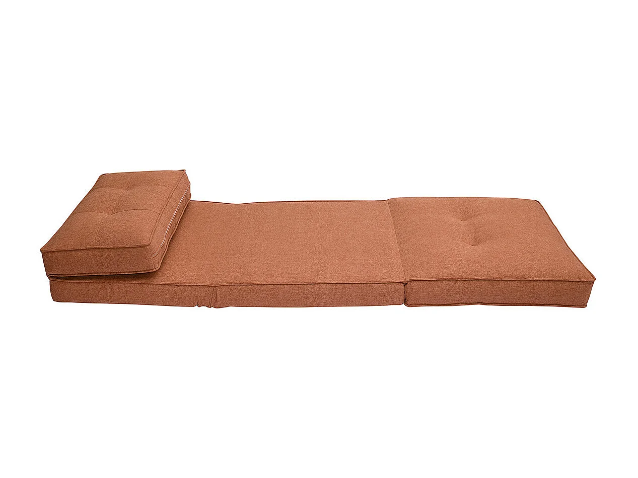 Chauffeuse 1 place convertible en tissu terracotta SALLY