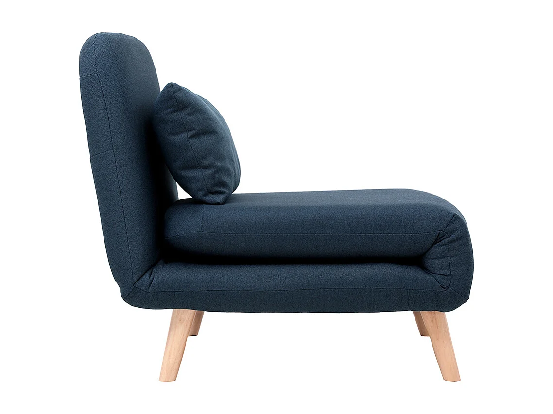 Sillón nórdico convertible tejido azul oscuro AMIKO