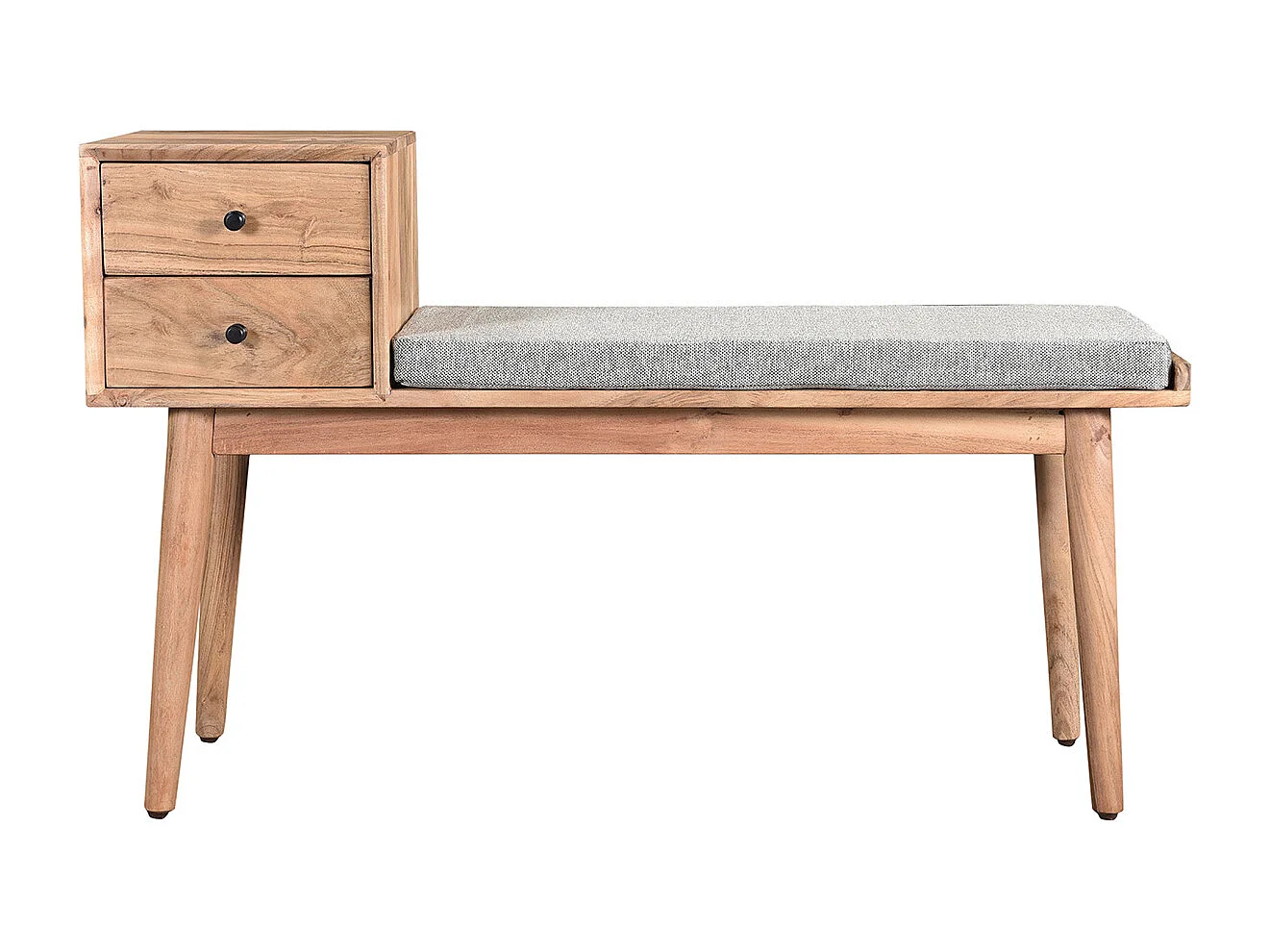 Panca da ingresso con 2 cassetti in acacia ALTY