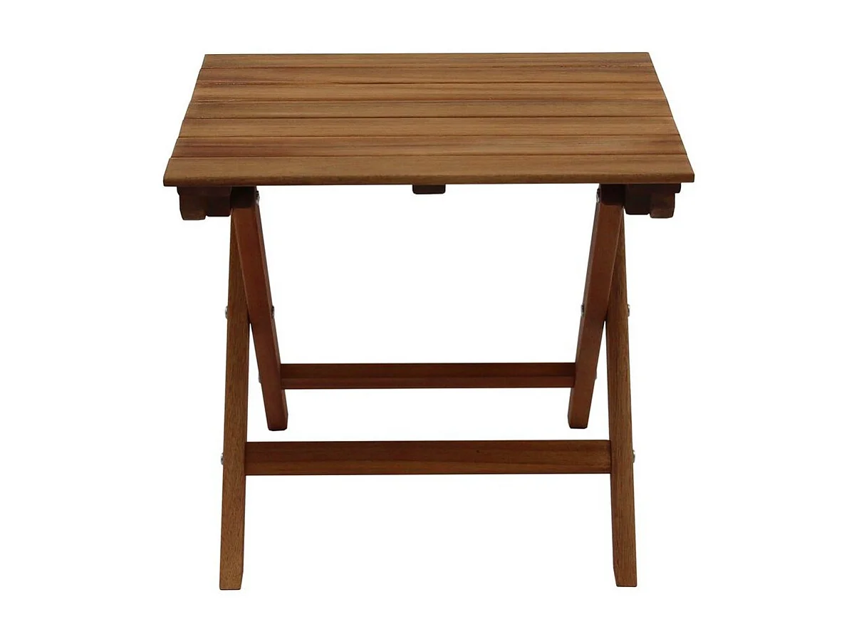 Niedriger Gartentisch aus Massivholz zusammenklappbar B40 x T40 cm ITZA