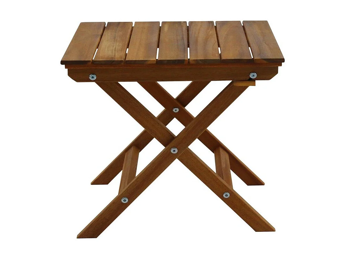 Niedriger Gartentisch aus Massivholz zusammenklappbar B40 x T40 cm ITZA