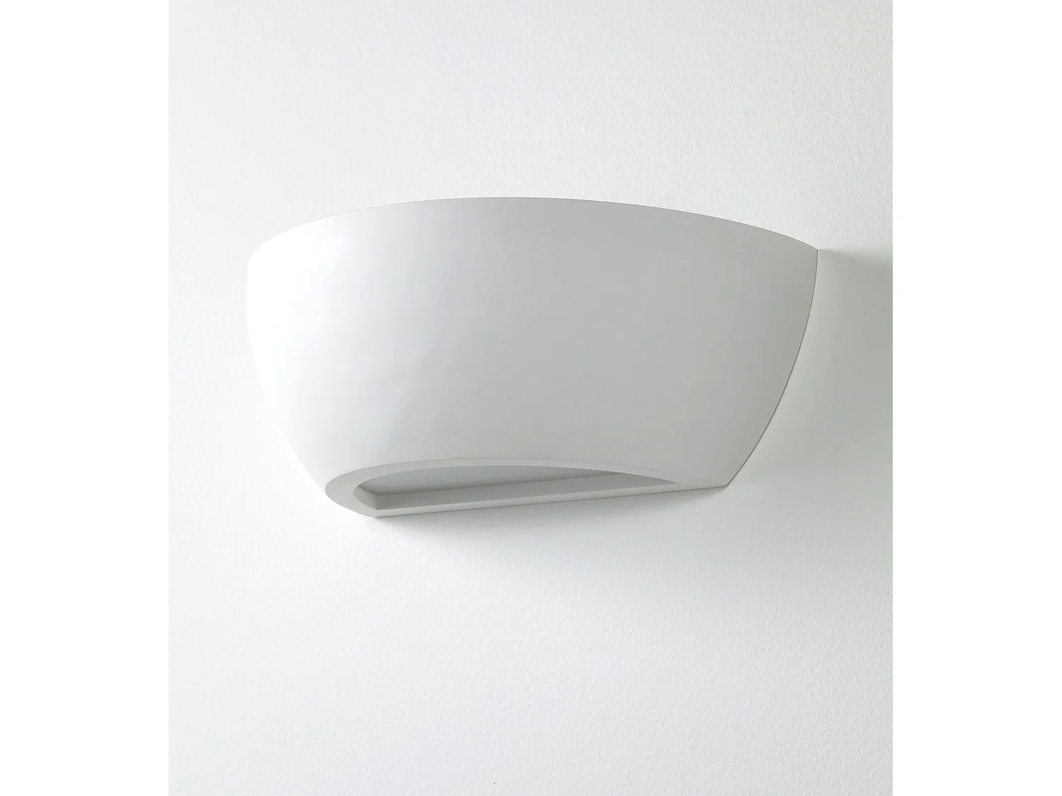 Applique da parete moderna in ceramica bianca minimal Salem