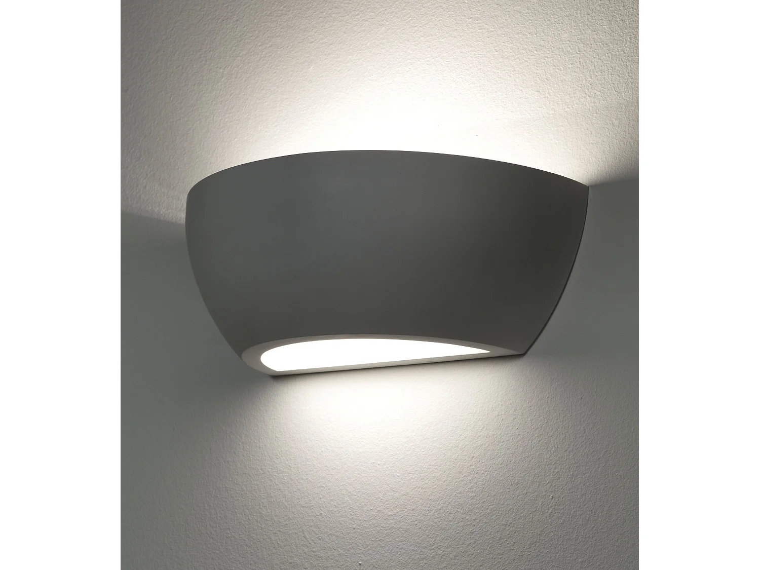 Applique da parete moderna in ceramica bianca minimal Salem