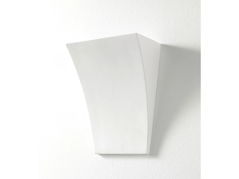 Applique murale en céramique blanche au design minimaliste Tampa