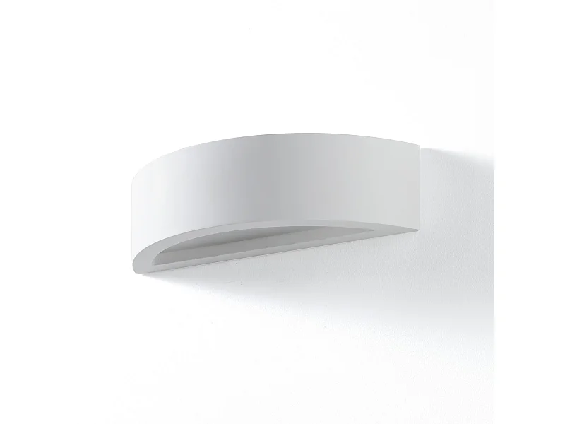 Aplique de pared moderna de yeso blanco minimalista 30cm Tony