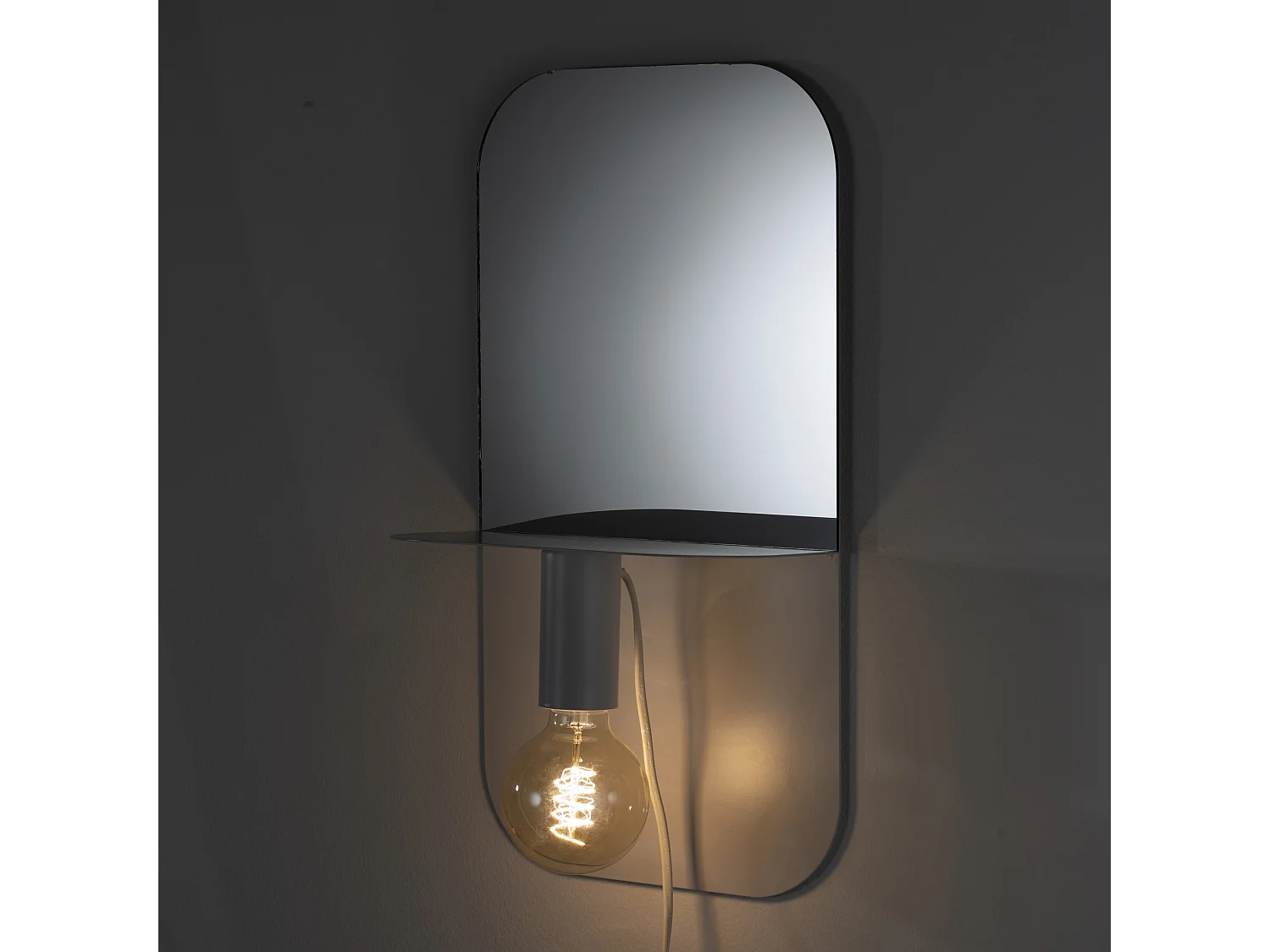 Lampe / étagère / miroir / table de chevet TAMALA BLANC