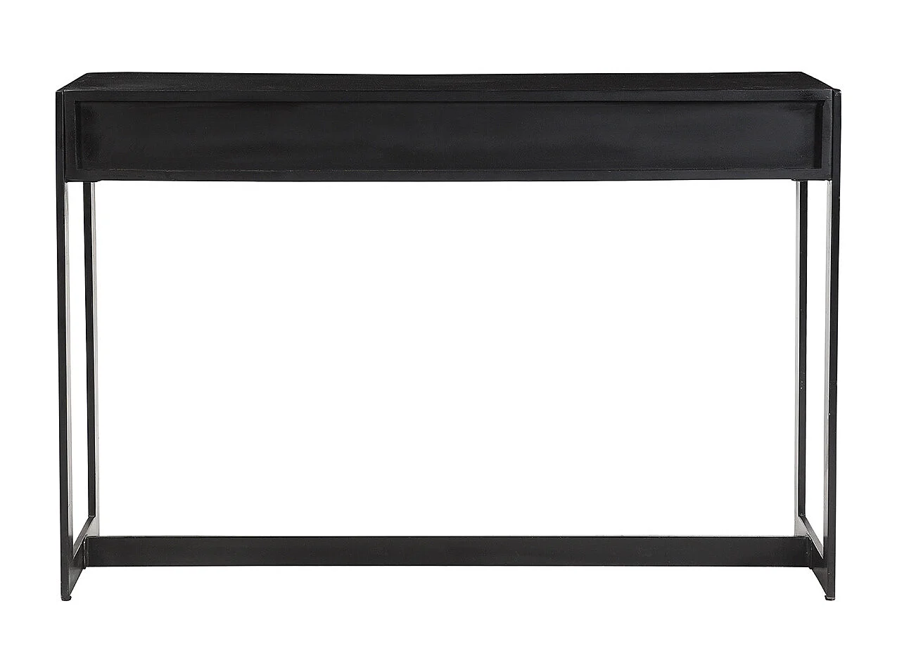 Mesa consola de diseño con cajones negros y dorados 115 cm AVIDAN