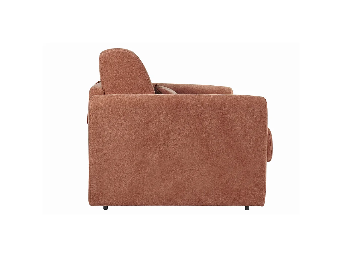 Canapé convertible express 2 places en velours terracotta LETTO