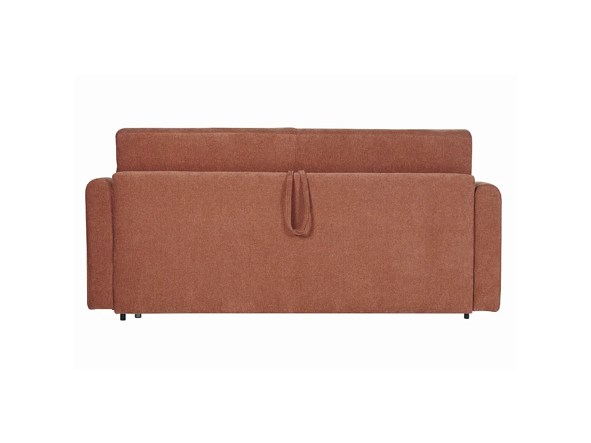 Canapé convertible express 2 places en velours terracotta LETTO