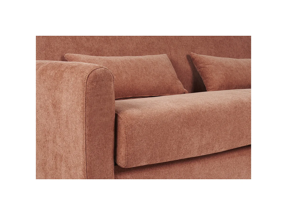 Canapé convertible express 2 places en velours terracotta LETTO