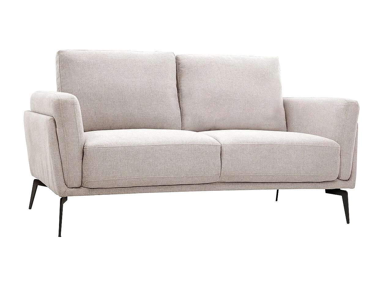 Design-Sofa mit Stoff im Samtdesign Beige 2-Sitzer MOSCO