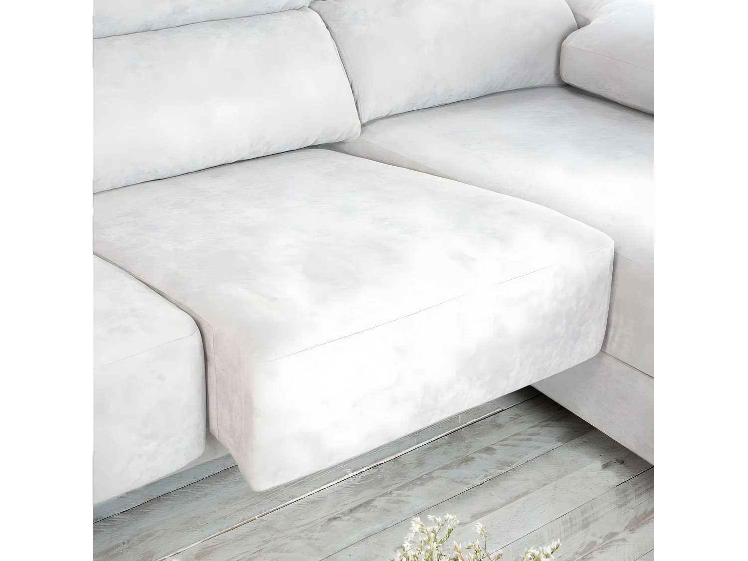 Canapé d'angle textile Beige (405) 295x103