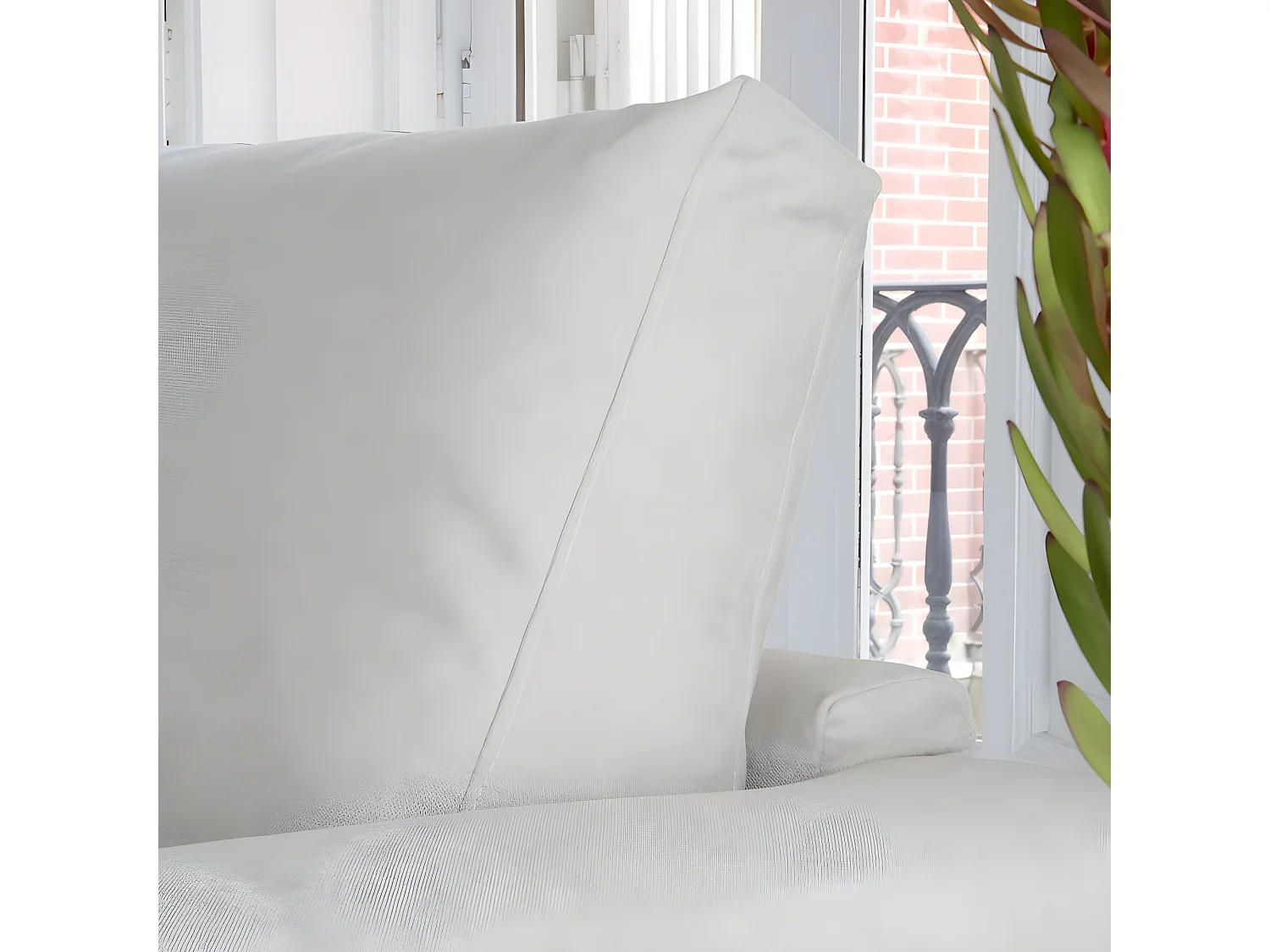 Divano tessuto, schiuma di pu, legno e pannello di particelle Beige (405) 90x105