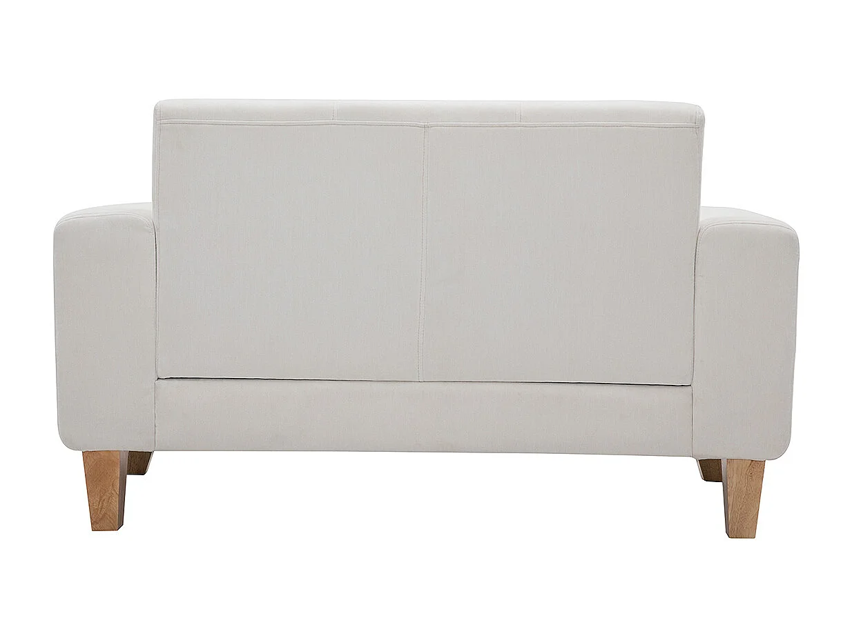 Divano scandinavo 2 posti bianco piedi legno FJORD