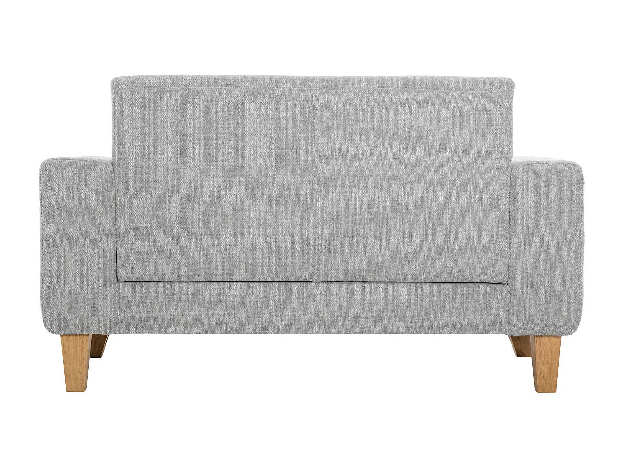 Skandinavisches Sofa 2-Sitzer in Hellgrau und Holz FJORD