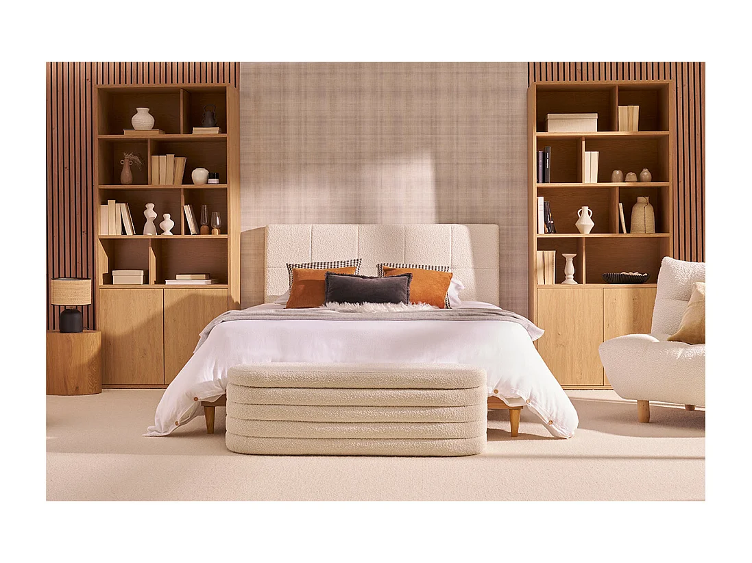 Estantería acabado de madera clara de roble 92 cm - NAGANO