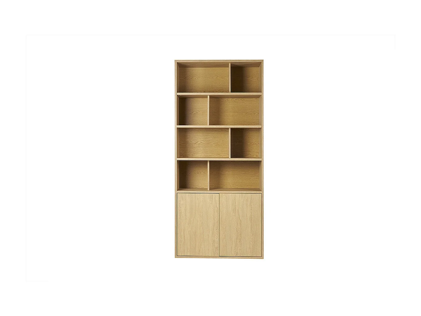 Bibliothèque finition bois clair chêne L92 cm NAGANO